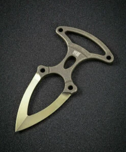 We Knife Co. We Knife BUD Push Dagger 924A, 2.02" 6AL4V Bronze Titanium Plain Blade, Bronze Titanium Handle, Black Kydex Sheath