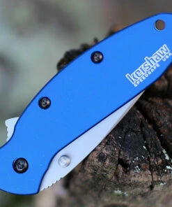 Kershaw Knives Kershaw 1620NB Scallion, 2.25" 420HC SS Plain Blade, Navy Blue Anodized Aluminum Handle -Buck Knives Sales 1620NB.3 52964.1603297537