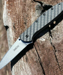 Kershaw Knives Kershaw 1660CF Leek, 3" CPM 154 Plain Blade, Carbon Fiber Handle