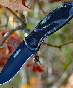 Kershaw Knives Kershaw 1670CAMO Blur, 3.4" 14C28N Plain Blade, Camo Anodized Aluminum Handle