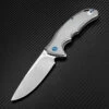Artisan Cutlery Artisan Tradition Framelock ATZ1702GGY, 3.94" S35VN Plain Blade, Gray Titanium Handle