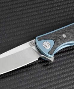 Artisan Cutlery Artisan ATZ1707GGN Shark, 3.94" S35VN Plain Blade, Green Titanium Handle