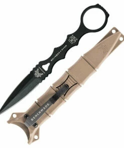 Benchmade Knives Benchmade SOCP Dagger, 176BKSN, 3.22 in. 440C Steel , Black Plain Blade, Desert Sand Sheath