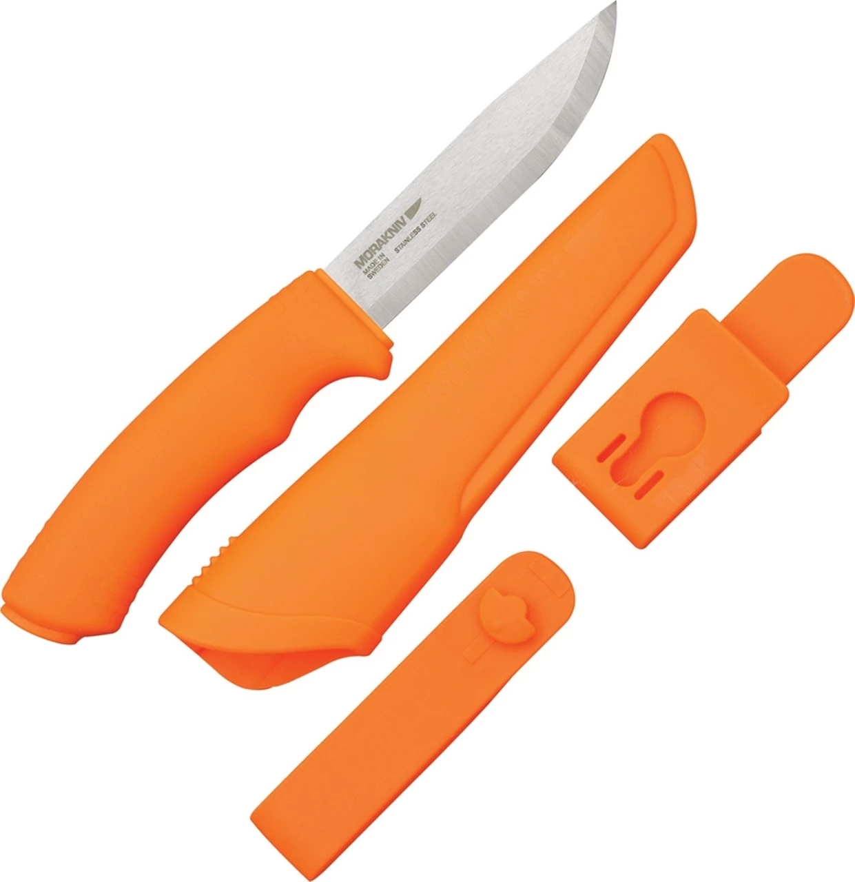 Mora Bushcraft, Orange Handle & Sheath, Stainless Steel Blade 1 Mora Bushcraft, Orange Handle & Sheath, Stainless Steel Blade