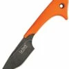Outdoor Edge Le Duck Fixed Blade OELDB20C, 2.5" 8Cr14 Stainless Blackstone™ Coated Plain Blade, Blaze Orange Rubberized TPR Handle