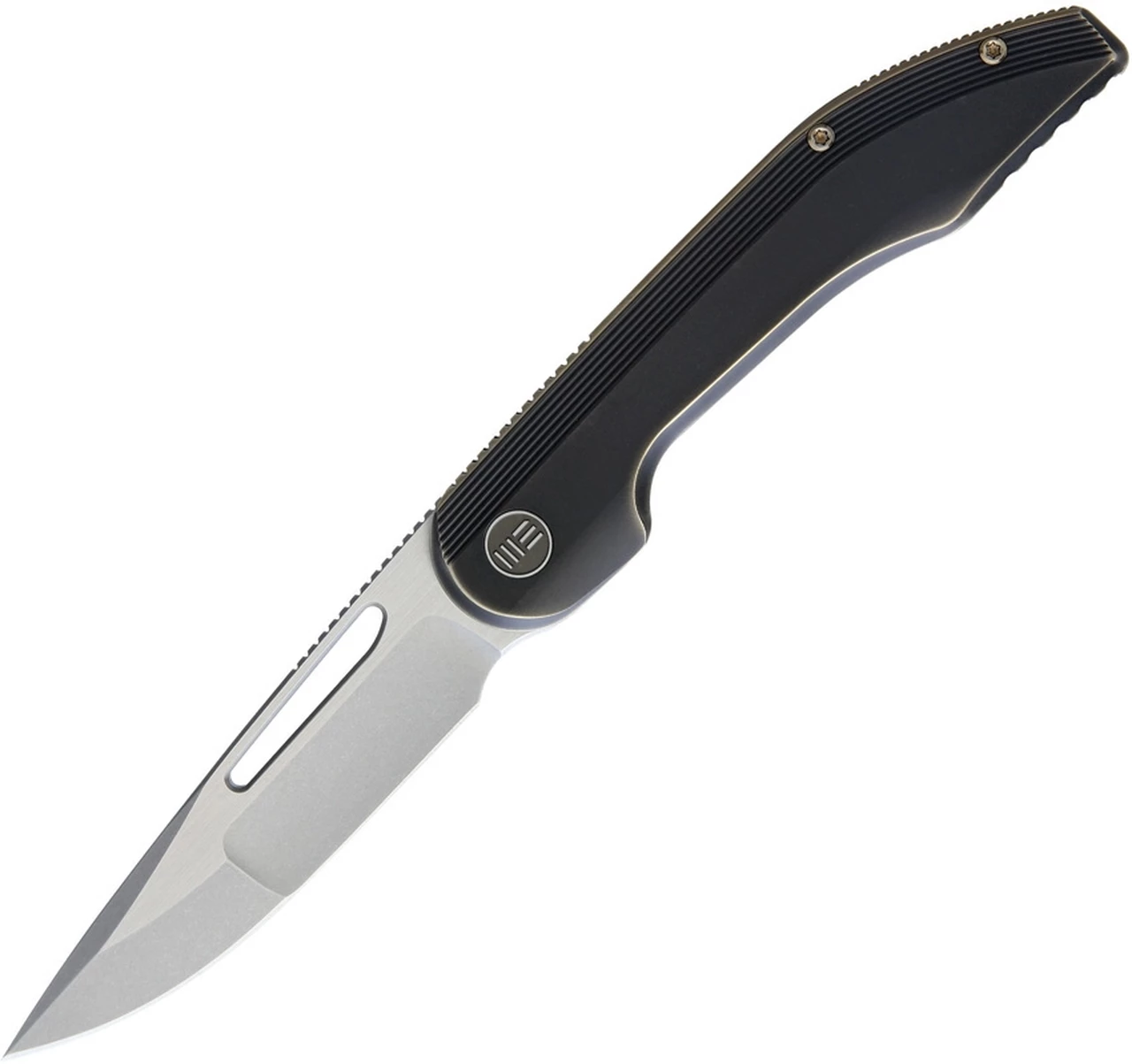 We Knife Co. We Knife Slipstream Framelock Folder 714E, 3.8” CPM S35VN Stainless Spear Point Plain Blade, Bronze Titanium Handle 1 We Knife Co. We Knife Slipstream Framelock Folder 714E, 3.8” CPM S35VN Stainless Spear Point Plain Blade, Bronze Titanium Handle