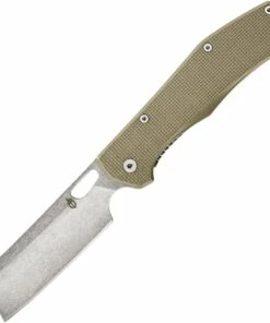 Gerber 1495 Flatiron Framelock Folder, 3.50" 7Cr17MoV Stonewash Cleaver Plain Blade, Desert Tan G-10 Handle
