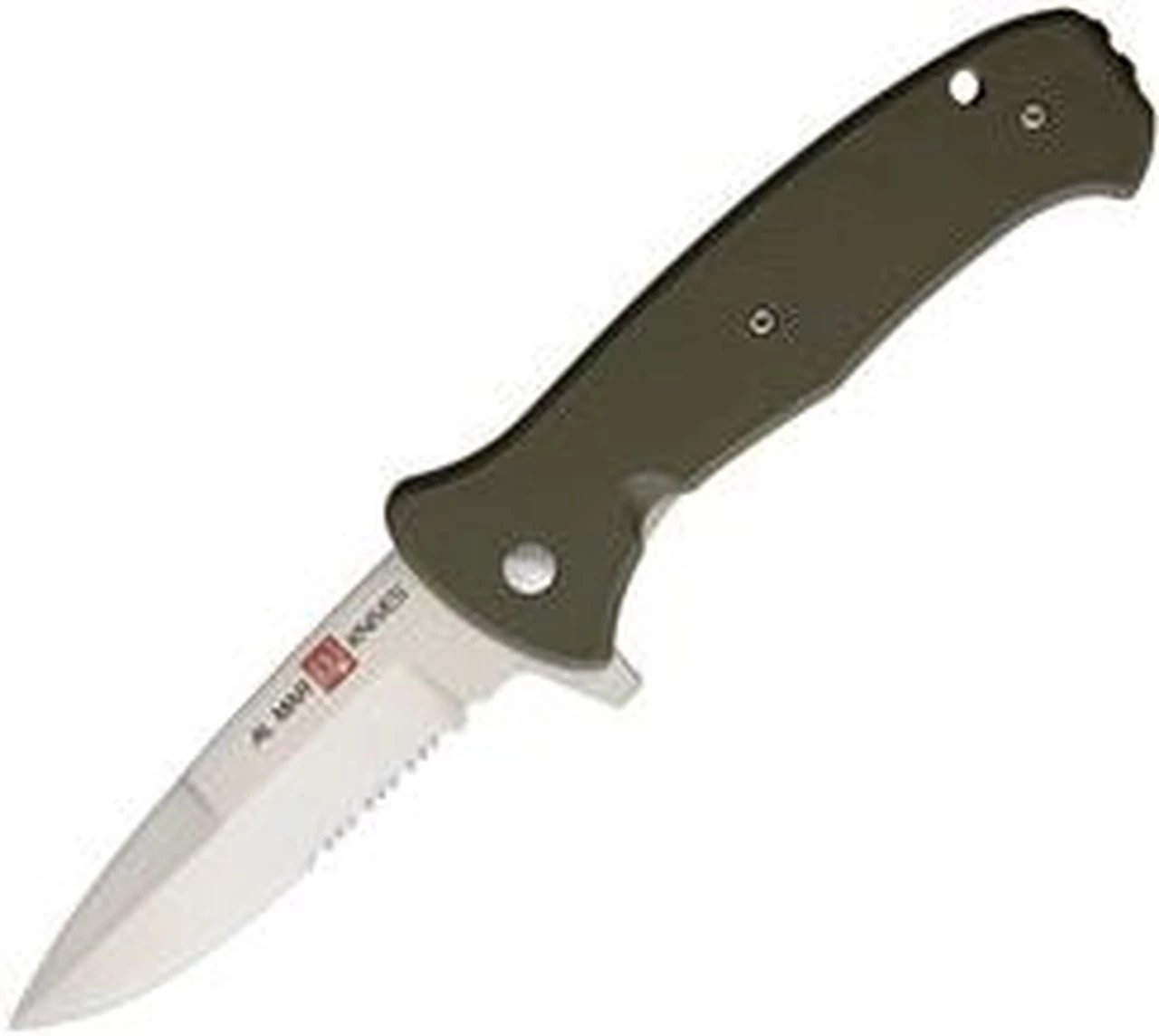 Al Mar S.E.R.E. 2020 Linerlock A/O 2211, 3.6" 8Cr13MoV SS Combo Blade, FRN Handle, OD Green 1 Al Mar S.E.R.E. 2020 Linerlock A/O 2211, 3.6" 8Cr13MoV SS Combo Blade, FRN Handle, OD Green