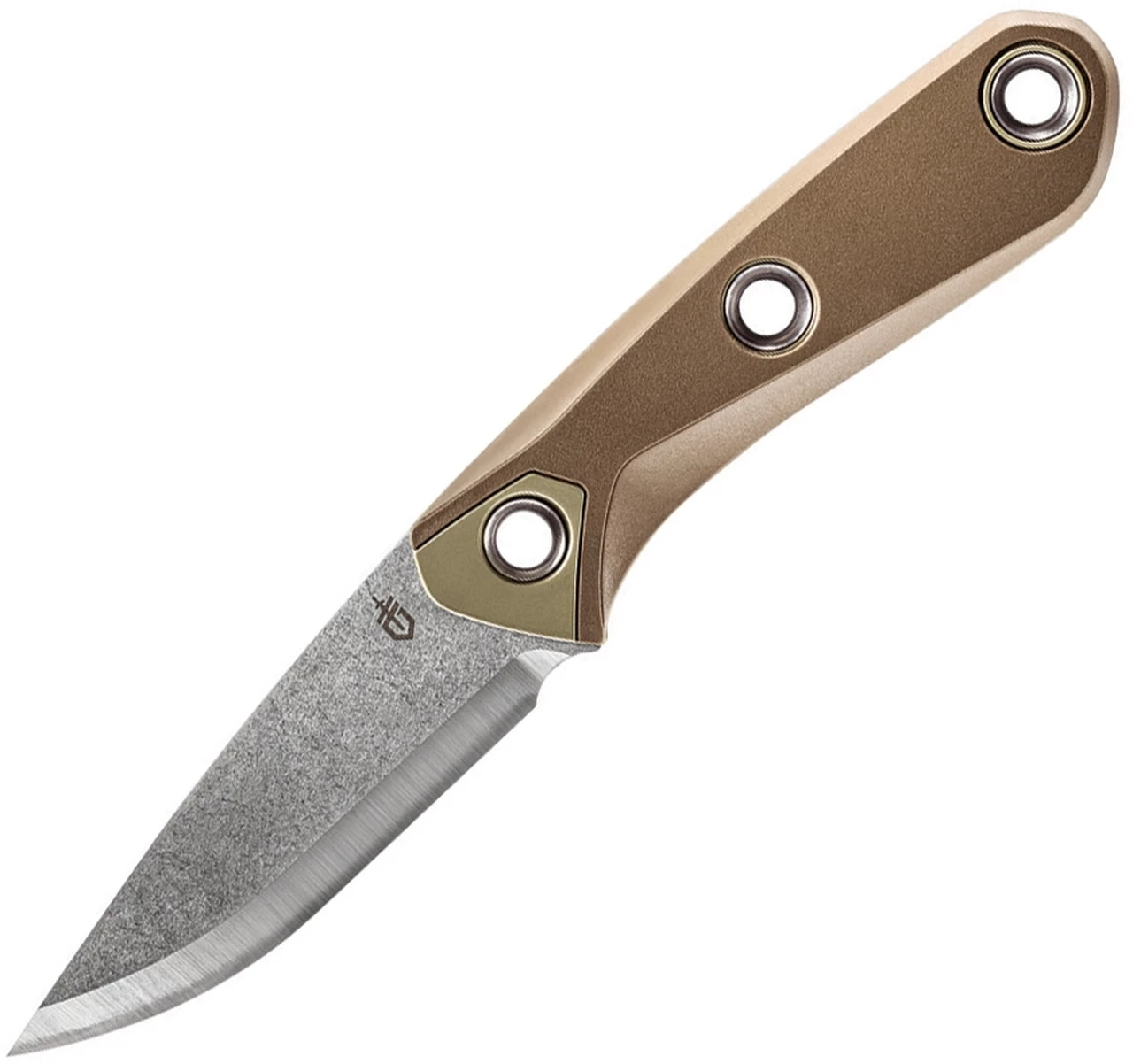Gerber 1657 Principle Fixed Blade, 3.10" 420HC Stonewash Drop Point Plain Blade, Coyote Brown Rubber Handle 1 Gerber 1657 Principle Fixed Blade, 3.10" 420HC Stonewash Drop Point Plain Blade, Coyote Brown Rubber Handle
