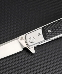 Artisan Classic ATZ1802PBKC, 3.94" D2 Steel Plain Blade, Black G10 Handle