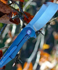 Artisan Cutlery Artisan Osprey ATZ1803GBUS, 3.74" S35VN Plain Blade, Blue TC4 Titanium Handle -Buck Knives Sales 1803gbus.4 33132.1566585971