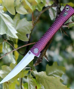 Artisan Cutlery Artisan ATZ1805GRES S Waistline, 4" S35VN Plain Blade, Rose Titanium Handle