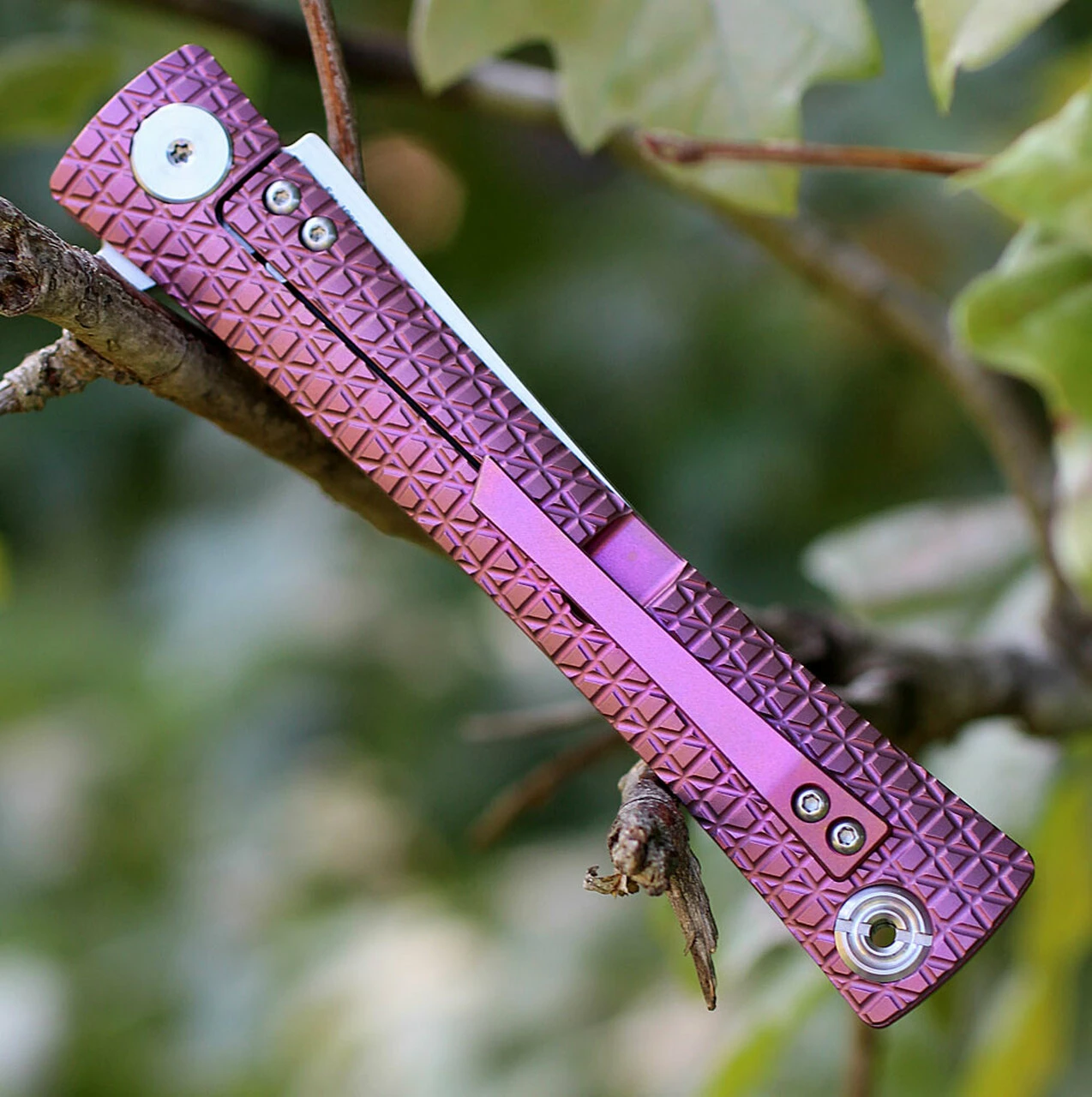 Artisan Cutlery Artisan ATZ1805GRES S Waistline, 4" S35VN Plain Blade, Rose Titanium Handle 3 Artisan Cutlery Artisan ATZ1805GRES S Waistline, 4" S35VN Plain Blade, Rose Titanium Handle - Image 3