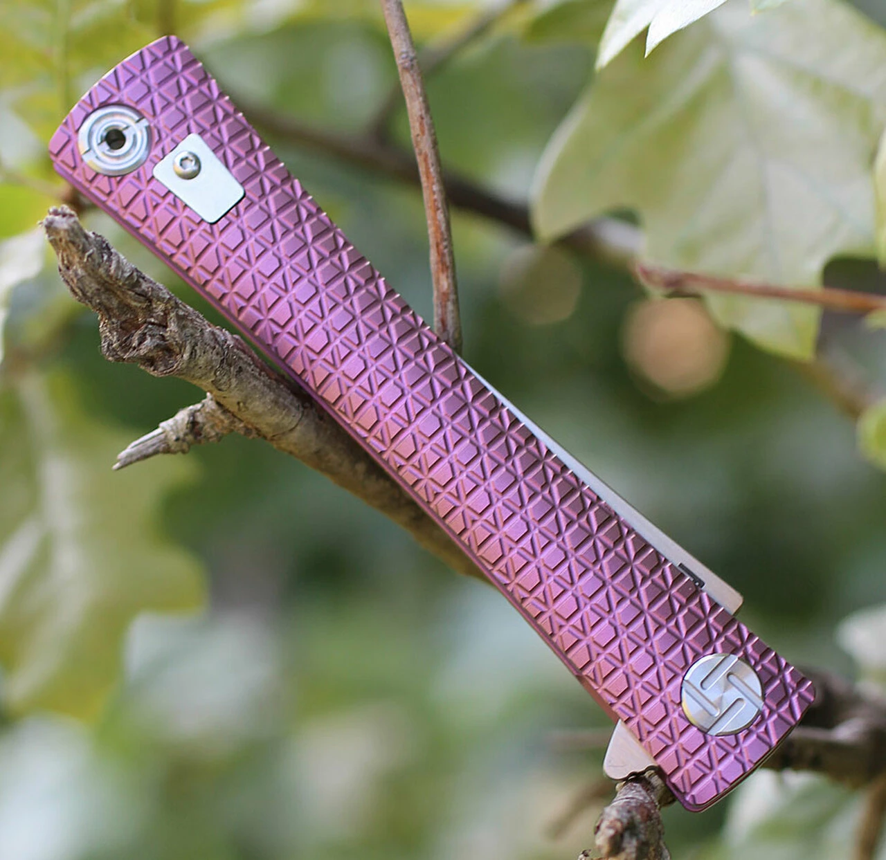 Artisan Cutlery Artisan ATZ1805GRES S Waistline, 4" S35VN Plain Blade, Rose Titanium Handle 4 Artisan Cutlery Artisan ATZ1805GRES S Waistline, 4" S35VN Plain Blade, Rose Titanium Handle - Image 4