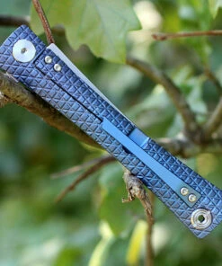 Artisan Cutlery Artisan ATZ1805GBUM S Waistline, 4" M390 Plain Blade, Blue Titanium Handle -Buck Knives Sales 1805gbum.2 99100.1566585998