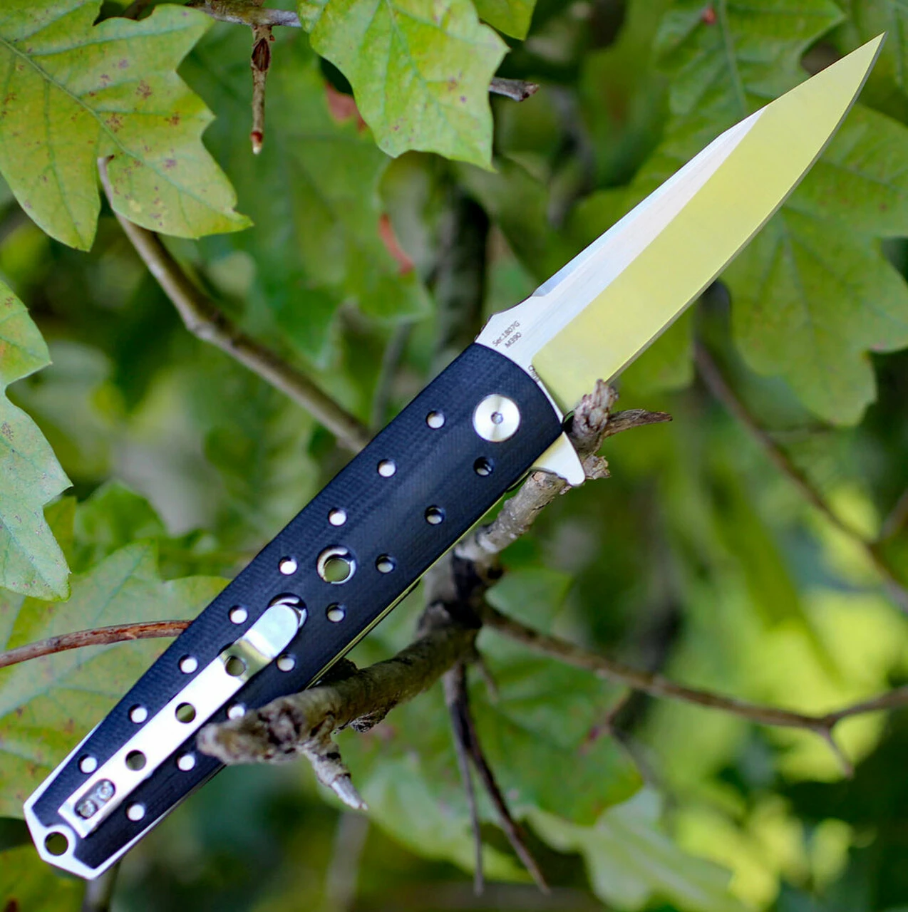 Artisan Cutlery Artisan ATZ1807GBKM Virginia, 3.94" M390 Plain Blade, Black G-10 Handle 2 Artisan Cutlery Artisan ATZ1807GBKM Virginia, 3.94" M390 Plain Blade, Black G-10 Handle - Image 2