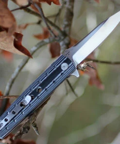 Artisan Cutlery Artisan Virginia ATZ1807PBW, 3.94" D2 Plain Blade, Curved White/Black G-10 Handle -Buck Knives Sales 1807pbw.2 50434.1566586004