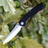 Artisan Cutlery Artisan Zumwalt ATZ1808PBKF, 3.94" D2 Plain Blade, Flat Black G-10 Handle
