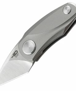 Boker Bestech Tulip Ball Lock 1912A, 1.25" Bohler M390 Kiridashi Blade, Gray Titanium Handle