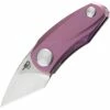 Boker Bestech Tulip Ball Lock 1912C, 1.25" Bohler M390 Kiridashi Blade, Purple Titanium Handle