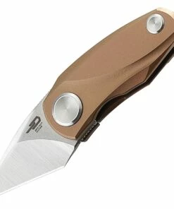 Boker Bestech Tulip Ball Lock 1912D, 1.25" Bohler M390 Kiridashi Blade, Pink Titanium Handle