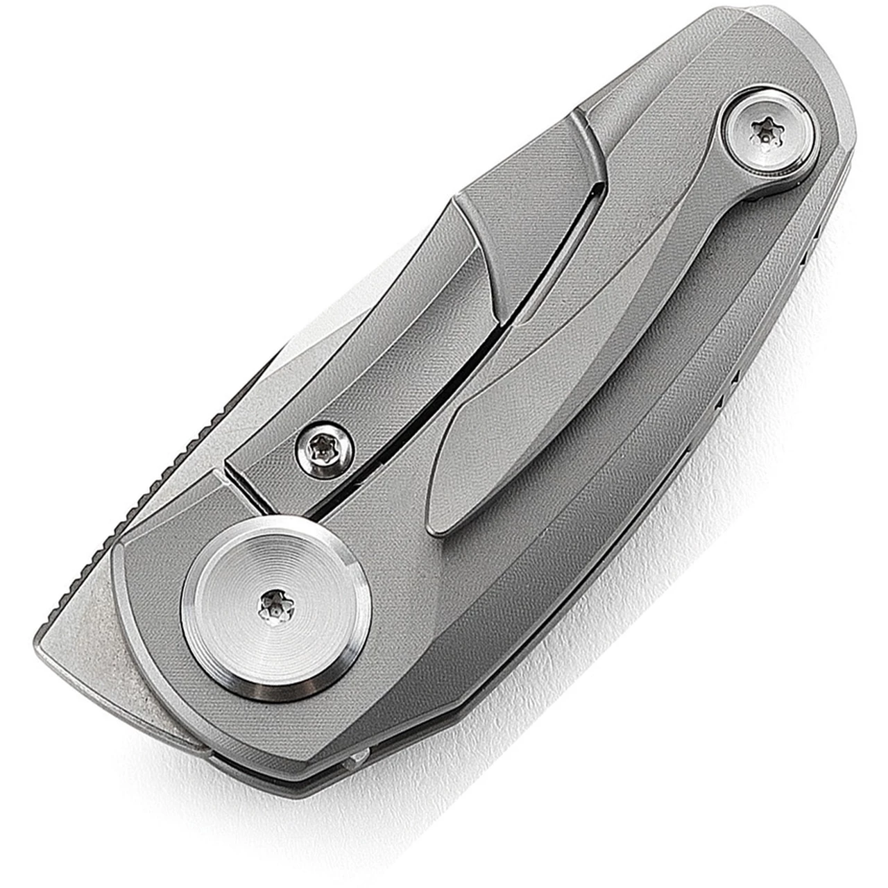 Boker Bestech Tulip Frame Lock 1913A, 1.25" Bohler M390 Kiridashi Blade, Gray Titanium Handle 2 Boker Bestech Tulip Frame Lock 1913A, 1.25" Bohler M390 Kiridashi Blade, Gray Titanium Handle - Image 2