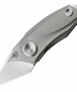 Boker Bestech Tulip Frame Lock 1913A, 1.25" Bohler M390 Kiridashi Blade, Gray Titanium Handle