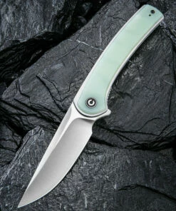 CIVIVI Knives CIVIVI Asticus C2002B, 3.80" D2 Satin Drop Point Plain Blade, Natural (Jade) G-10 Handles