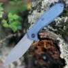 We Knife Co. We Knife 2005B Mote, 2.66" CPM S35VN Gray Stonewash Plain Blade, Blue Titanium Handle