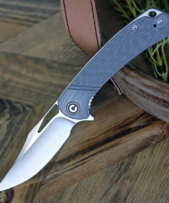 CIVIVI Knives CIVIVI Dogma Linerlock C2005B, 3.46" D2 Satin Plain Blade, Gray G10 Handles