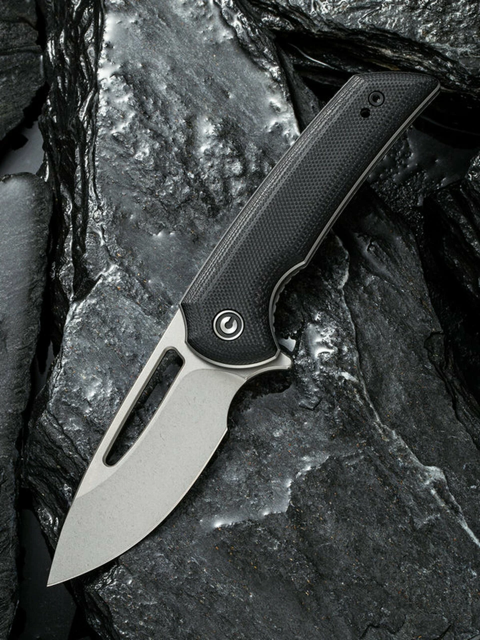 CIVIVI Knives CIVIVI Odium C2010D, 2.65" D2 Stonewashed Drop Point Plain Blade, Black G-10 Handles 1 CIVIVI Knives CIVIVI Odium C2010D, 2.65" D2 Stonewashed Drop Point Plain Blade, Black G-10 Handles