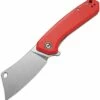 CIVIVI Knives CIVIVI Mini Mastodon C2011B, 3" 9Cr18MoV Stonewashed Cleaver Blade, Red G-10 Handles