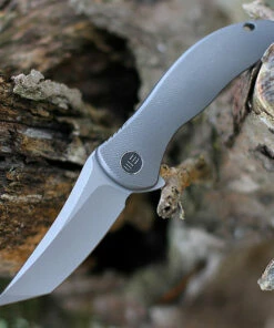 We Knife Co. We Knife Mini Synergy 2012A, 2.93" CPM 20CV Stonewashed Tanto Blade,Gray 6AL4V Titanium Handle
