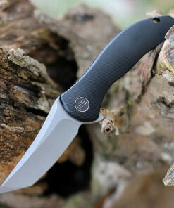 We Knife Co. We Knife Mini Synergy 2012B, 2.93" CPM 20CV Stonewashed Tanto Blade, Black 6AL4V Titanium Handle