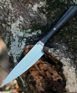 We Knife Co. We Knife Yakula 2013B, 4.39" CPM S35VN Satin Plain Blade, Red/Black Carbon Fiber With 6AL4V Titanium Bolster Handle