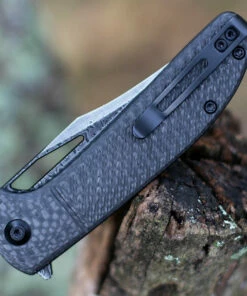 CIVIVI Knives CIVIVI Ortis C2013DS-1, 3.25" Black Damascus Clip Point Plain Blade, Black Twill Carbon Fiber Handles 7 CIVIVI Knives CIVIVI Ortis C2013DS-1, 3.25" Black Damascus Clip Point Plain Blade, Black Twill Carbon Fiber Handles -Buck Knives Sales 2013DS1.2 72205.1603208767
