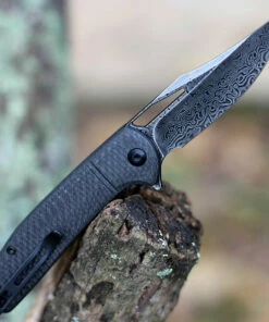 CIVIVI Knives CIVIVI Ortis C2013DS-1, 3.25" Black Damascus Clip Point Plain Blade, Black Twill Carbon Fiber Handles 5 CIVIVI Knives CIVIVI Ortis C2013DS-1, 3.25" Black Damascus Clip Point Plain Blade, Black Twill Carbon Fiber Handles -Buck Knives Sales 2013DS1 36601.1603208767