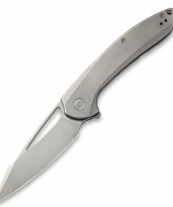 WE Knife Co. Fornix Limited Edition Knife 2016A, 3.5" CPM-20CV Gray Stonewash Drop Point Blade, Gray Titanium Handle