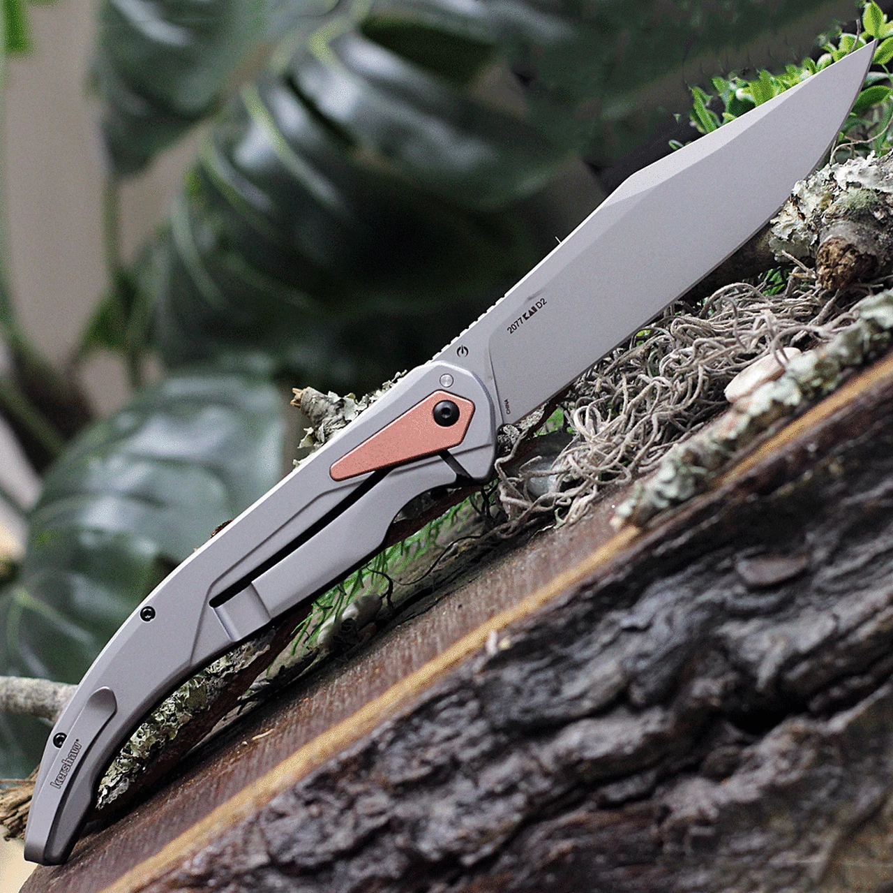 Kershaw Knives Kershaw Strata XL 2077, 5.4" D2 Steel Bead-blasted Blade, Black G-10/ Stainless Steel Handle 2 Kershaw Knives Kershaw Strata XL 2077, 5.4" D2 Steel Bead-blasted Blade, Black G-10/ Stainless Steel Handle - Image 2