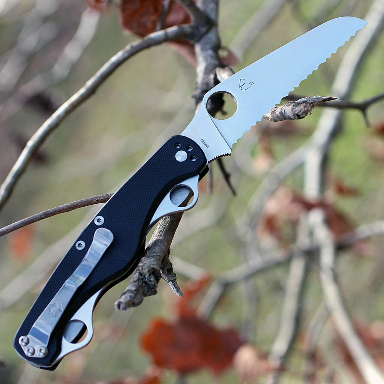 Spyderco Knives Spyderco C209GS ClipiTool Rescue, 3.61" 8Cr13MoV Serrated Blade, Black G-10 Handle 2 Spyderco Knives Spyderco C209GS ClipiTool Rescue, 3.61" 8Cr13MoV Serrated Blade, Black G-10 Handle - Image 2