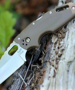 Cold Steel CS20LTF Tuff Lite Folding Knife 2.5" Plain Blade, Dark Earth Grivory Handles