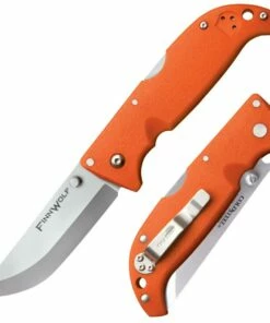 Cold Steel 20NPJ Finn Wolf, 3.5" Satin AUS 8A SS Plain Blade, Blaze Orange Griv-Ex™ Handle