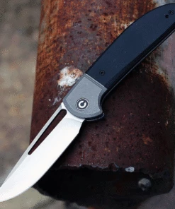 CIVIVI Knives CIVIVI Trailblazer XL Slip Joint Knife C2101C, 3.5" D2 Satin Plain Blade, Black G-10 Handle