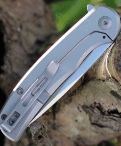 CIVIVI Knives CIVIVI NOx C2110A, 2.97" Nitro-V Satin Plain Blade, Gray Stainless Steel Handle -Buck Knives Sales 2110A.2 63705.1624391237