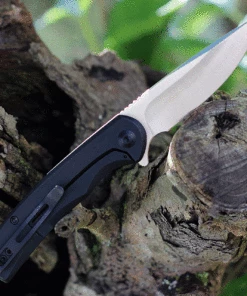 CIVIVI Knives CIVIVI NOx C2110B, 2.97" Nitro-V Satin Plain Blade, Black Stainless Steel Handle -Buck Knives Sales 2110B 58852.1624389591