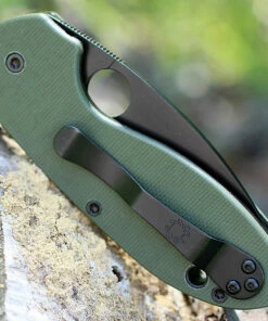 Spyderco Knives Spyderco C216GPSGRBK EFFICIENT, Black Part Serrated Blade, Green G-10 Handle -Buck Knives Sales 216gpgrbk.5 28752.1566586100