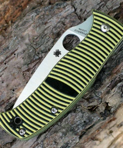 Spyderco Knives Spyderco Caribbean Leaf G-10 Black/Yellow C217GS, 3.70" LC200N Serrated Blade -Buck Knives Sales 217gp 1 12776.1566585924
