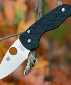 Spyderco Knives Spyderco C230GP Lil' Native, 2.5" CPM S30V Plain Blade, Black G-10 Handle