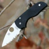 Spyderco Knives Spyderco C230GS Lil' Native, 2.5" CPM S30V Serrated Blade, Black G-10 Handle