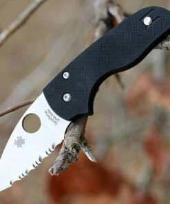 Spyderco Knives Spyderco C230GS Lil' Native, 2.5" CPM S30V Serrated Blade, Black G-10 Handle